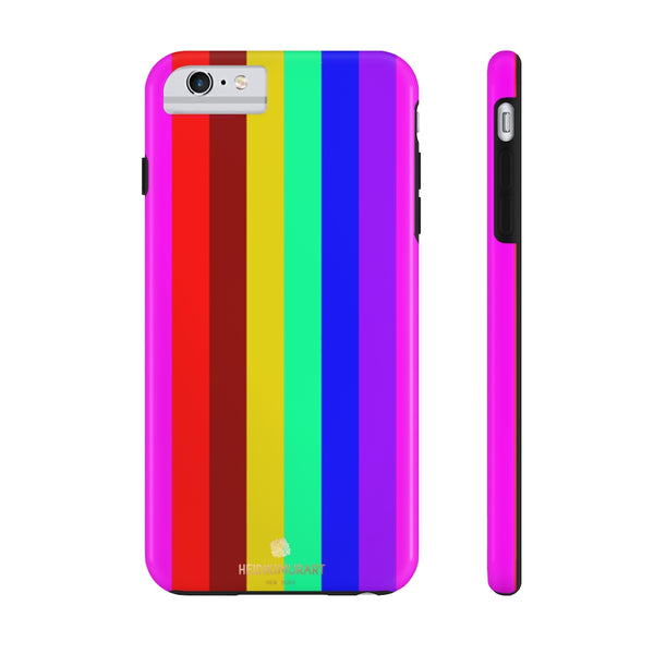 Gay Pride Colorful iPhone Case, Case Mate Tough Samsung Galaxy Phone Cases-Phone Case-Printify-iPhone 6/6s Plus Tough-Heidi Kimura Art LLC
