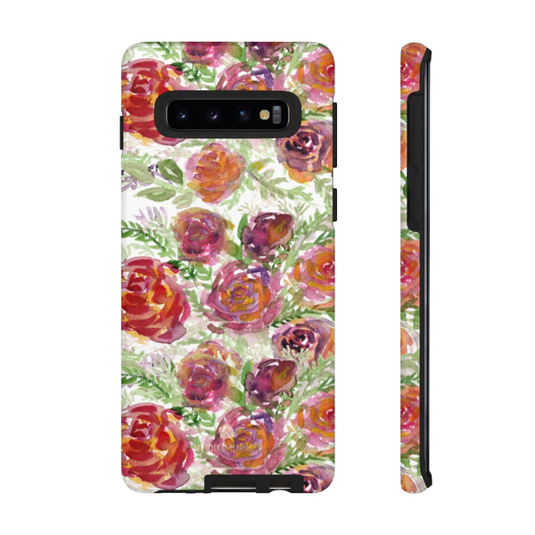 Pink Rose Floral Phone Case, Flower Print Tough Designer Phone Case -Made in USA-Phone Case-Printify-Samsung Galaxy S10-Glossy-Heidi Kimura Art LLC