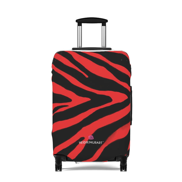 Red Zebra Print Luggage Cover