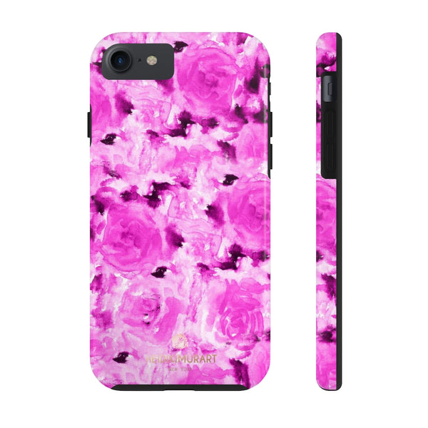 Pink Rose Phone Case, Floral Print Flower Case Mate Tough Phone Cases-Made in USA - Heidikimurart Limited 