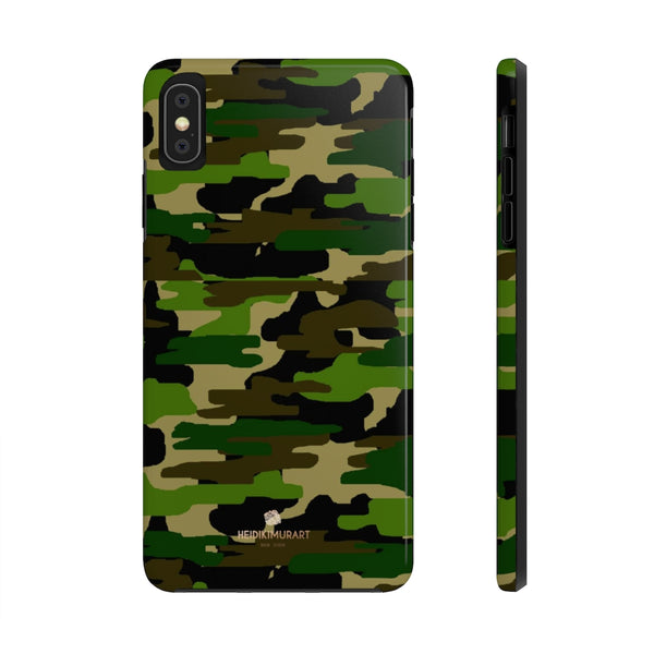 Classic Green Camo iPhone Case, Case Mate Tough Samsung Galaxy Phone Cases-Phone Case-Printify-iPhone XS MAX-Heidi Kimura Art LLC