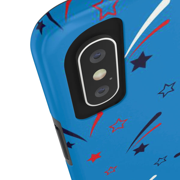 American Patriotic Print Phone Case, Blue Case Mate Tough Phone Cases-Made in USA - Heidikimurart Limited 