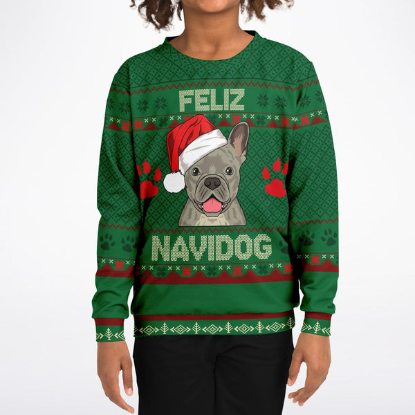 French Bulldog Kid's Christmas Sweatshirt