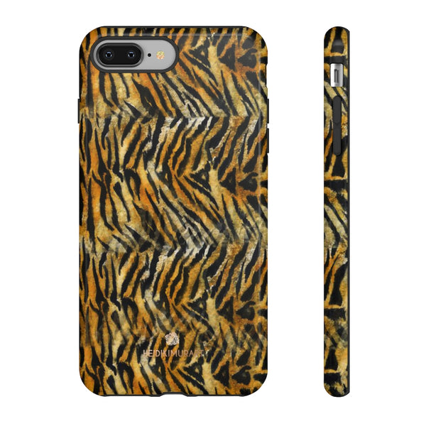 Tiger Striped Print Tough Cases, Designer Phone Case-Made in USA-Phone Case-Printify-iPhone 8 Plus-Glossy-Heidi Kimura Art LLC