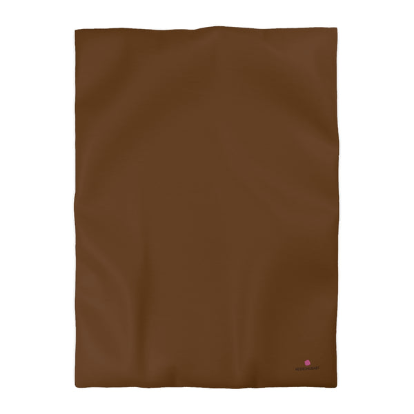 Dark Brown Color Duvet Cover,  Solid Color Best Microfiber Duvet Cover