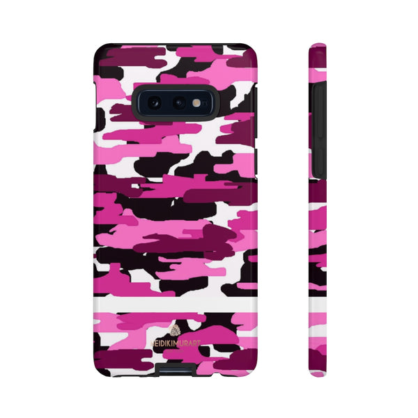 Pink Camouflage Print Phone Case, Tough Designer Phone Case -Made in USA-Phone Case-Printify-Samsung Galaxy S10E-Glossy-Heidi Kimura Art LLC