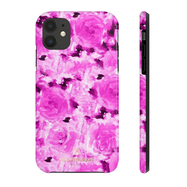 Pink Rose Phone Case, Floral Print Flower Case Mate Tough Phone Cases-Made in USA - Heidikimurart Limited 