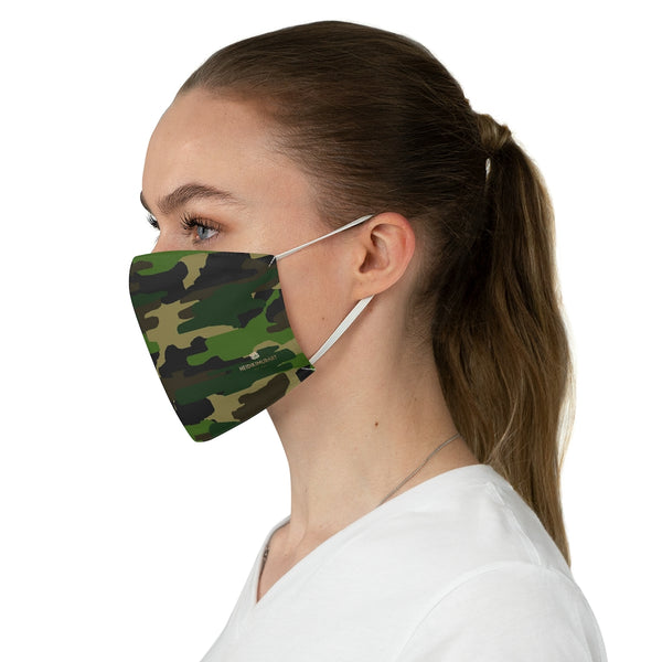 Green Camouflage Print Face Mask, Adult Modern Fabric Face Mask-Made in USA-Accessories-Printify-One size-Heidi Kimura Art LLC Green Camouflage Print Face Mask, Adult Military Style Designer Fashion Face Mask For Men/ Women, Designer Premium Quality Modern Polyester Fashion 7.25" x 4.63" Fabric Non-Medical Reusable Washable Chic One-Size Face Mask With 2 Layers For Adults With Elastic Loops-Made in USA