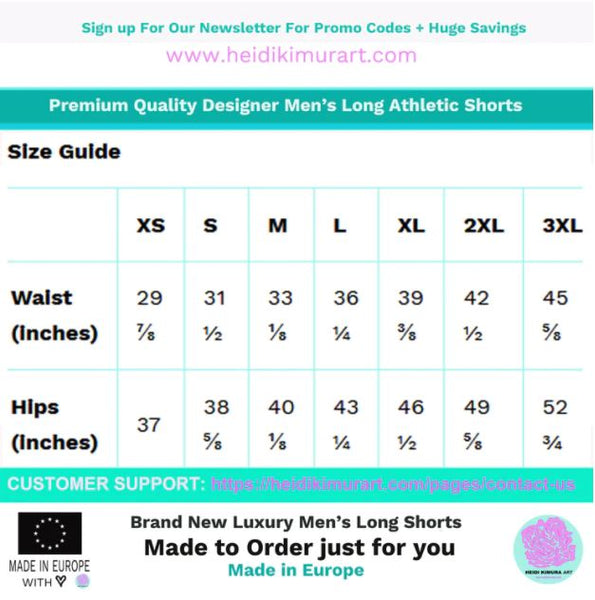 Red Sunflower Floral Men's Shorts, Floral Sunflower Print Premium Athletic Long Running Basketball Style Shorts For Men- Made in Europe