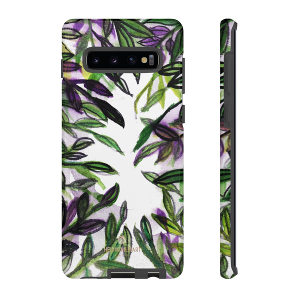 Tropical Leave Print Tough Cases, Designer Phone Case-Made in USA-Phone Case-Printify-Samsung Galaxy S10 Plus-Glossy-Heidi Kimura Art LLC