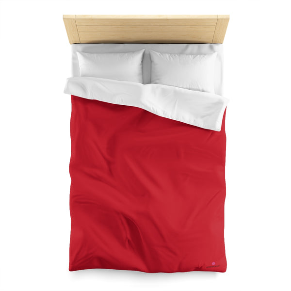 Wine Red Color Duvet Cover,  Solid Color Best Microfiber Duvet Cover