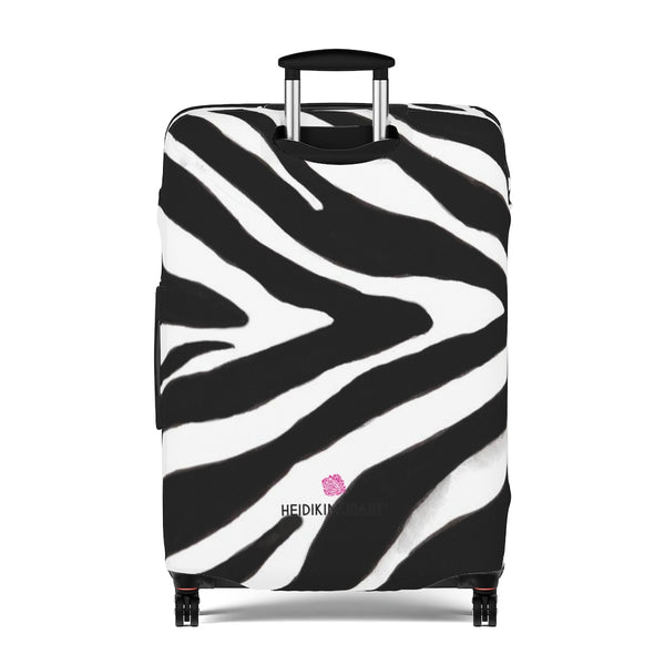 Black Zebra Print Luggage Cover