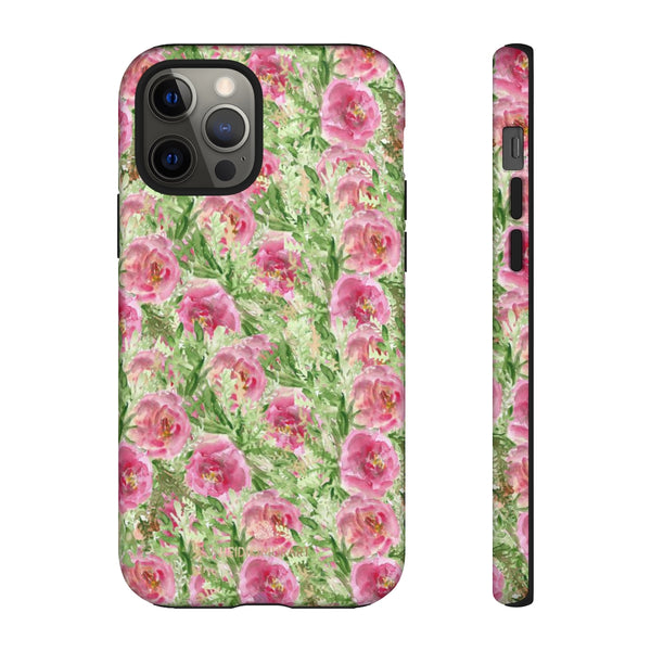 Garden Rose Phone Case, Roses Floral Print Tough Designer Phone Case -Made in USA-Phone Case-Printify-iPhone 12 Pro-Matte-Heidi Kimura Art LLC