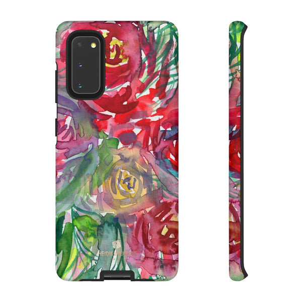 Red Roses Phone Case, Floral Print Tough Designer Phone Case -Made in USA-Phone Case-Printify-Samsung Galaxy S20-Matte-Heidi Kimura Art LLC