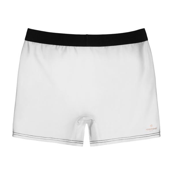 Men's White Boxer Briefs, Elastic Modern Minimailsit Basic Essential Sexy Underwear For Men-All Over Prints-Printify-Heidi Kimura Art LLC