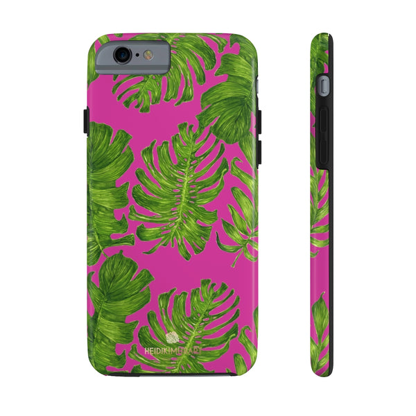 Green Tropical Leaf iPhone Case, Case Mate Tough Samsung Galaxy Phone Cases-Phone Case-Printify-iPhone 6/6s Tough-Heidi Kimura Art LLC