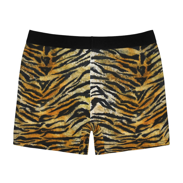Orange Tiger Men's Boxer Briefs, Striped Animal Print Premium Quality Underwear For Men-All Over Prints-Printify-Heidi Kimura Art LLC