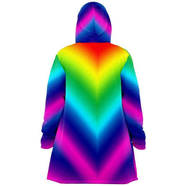 Rainbow Colorful Adult Long Cloak-Microfleece Cloak - AOP-Subliminator-Heidi Kimura Art LLC