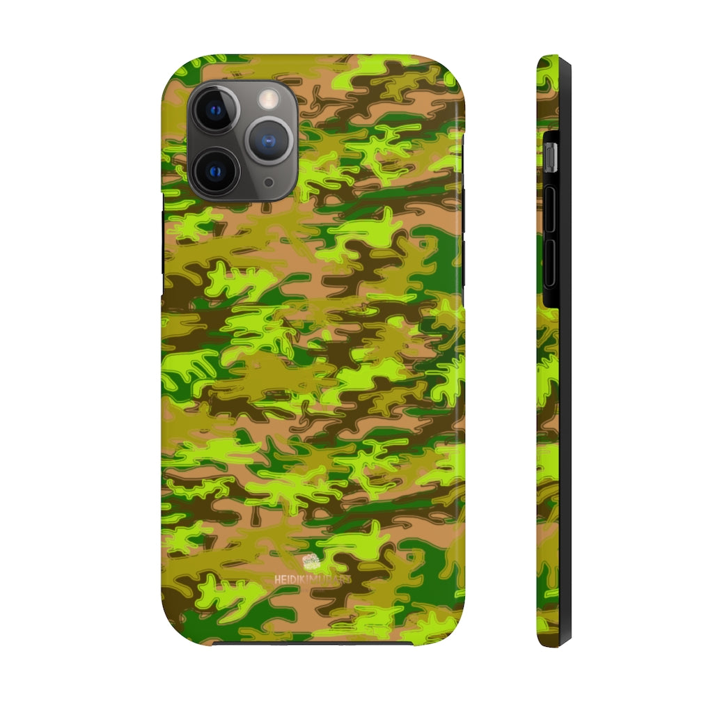 Army Green Camo iPhone Case, Case Mate Tough Samsung Galaxy Phone Cases-Phone Case-Printify-iPhone 11 Pro-Heidi Kimura Art LLC Army Green Camo iPhone Case, Camouflage Army Military Print Sexy Modern Designer Case Mate Tough Phone Case For iPhones and Samsung Galaxy Devices-Printed in USA