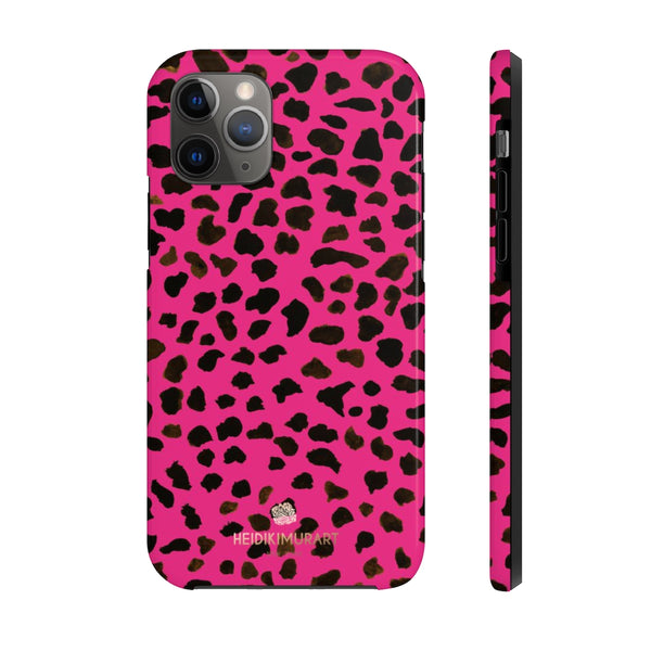 Hot Pink Cheetah Animal Print Phone Case, Case Mate Tough Phone Cases-Made in USA - Heidikimurart Limited 