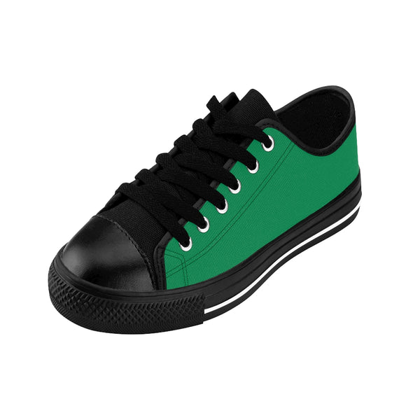 Dark Green Color Women's Sneakers, Solid Green Color Best Tennis Casual Shoes For Women (US Size: 6-12)