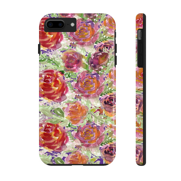 Dark Purple Garden Rose Floral Print Phone Case, Flower Case Mate Tough Phone Cases-Made in USA - Heidikimurart Limited 