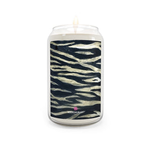 Tiger Striped Aromatherapy Soy Candle, 13.75oz, Soy Wax Non-Toxic Candle in Tiger Striped Glass Jar-Made in USA