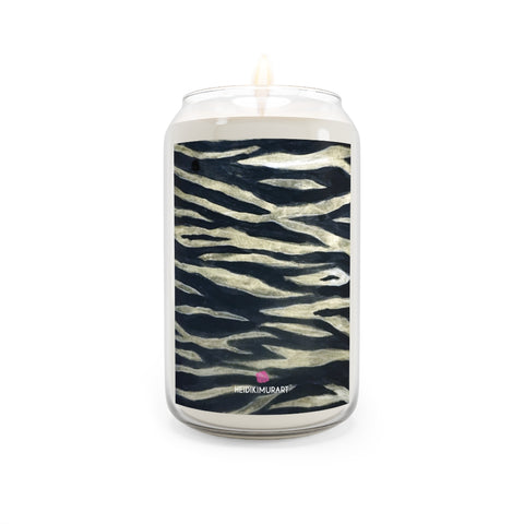 Tiger Striped Aromatherapy Soy Candle, 13.75oz, Soy Wax Non-Toxic Candle in Tiger Striped Glass Jar-Made in USA