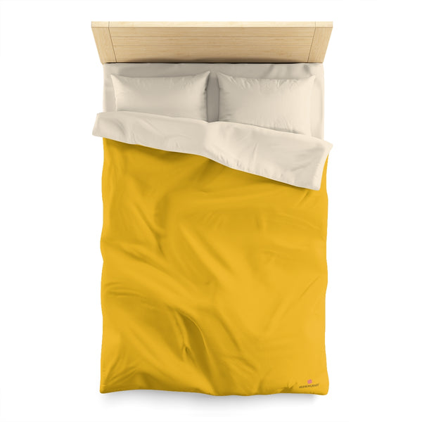 Yellow Color Duvet Cover,  Solid Color Best Microfiber Duvet Cover
