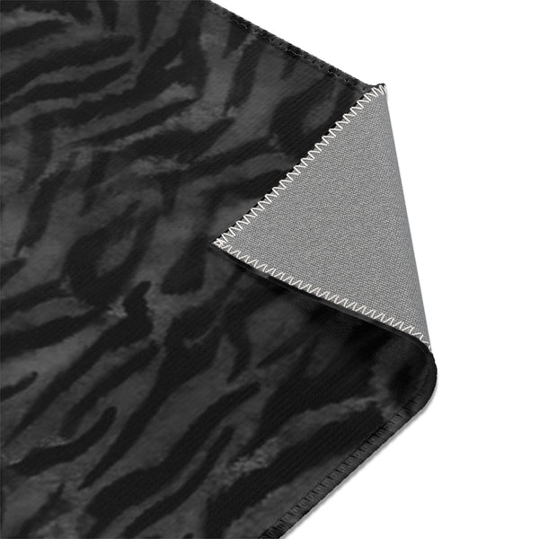 Gray Black Tiger Stripe Animal Print Designer 24x36, 36x60, 48x72 inches Area Rugs - Printed in USA-Area Rug-Heidi Kimura Art LLC