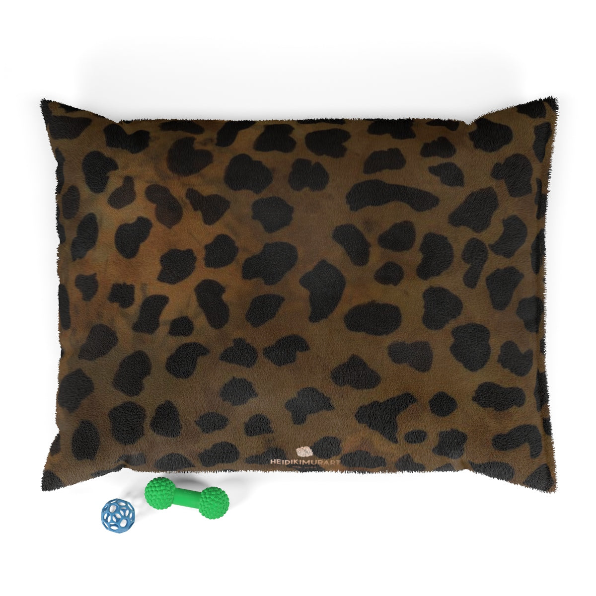 Brown Leopard Animal Print Deluxe 28"x18", 40"x30", 50"x40" (Large, Medium, Small Size) Pet Bed-Pet Beds-40x30-Heidi Kimura Art LLC