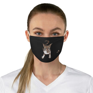 Peanut Meow Cat Face Mask, Adult Modern Fabric Face Mask-Made in USA-Accessories-Printify-One size-Heidi Kimura Art LLC Peanut Meow Cat Face Mask, Black Cute Cat Adult Cats Print Best Designer Fashion Face Mask For Men/ Women, Designer Premium Quality Modern Polyester Fashion 7.25" x 4.63" Fabric Non-Medical Reusable Washable Chic One-Size Face Mask With 2 Layers For Adults With Elastic Loops-Made in USA