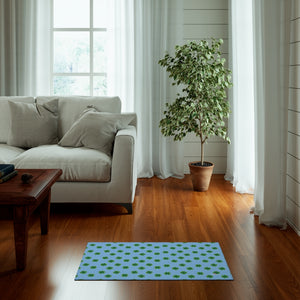 Blue Green Clover Dornier Rug