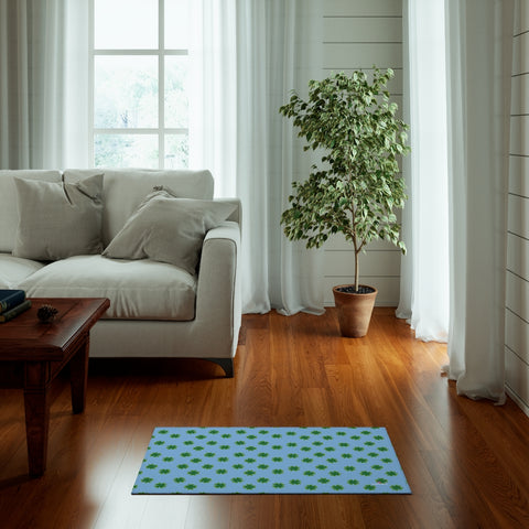 Blue Green Clover Dornier Rug