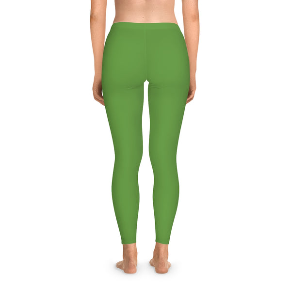 Apple Green Solid Color Tights, Green Solid Color Best Designer Comfy Women's Fancy Dressy Cut &amp; Sew Casual Leggings - Made in USA (US Size: XS-2XL) Casual Leggings For Women For Sale, Fashion Leggings, Leggings Plus Size, Mid-Waist Fit Tights&nbsp;