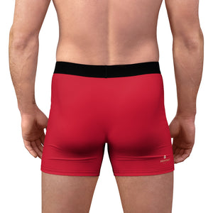Berry Red Men's Boxer Briefs, Solid Color Basic Simple Sexy Underwear For Men-All Over Prints-Printify-L-Black Seams-Heidi Kimura Art LLC Red Men's Boxer Briefs, Solid Color Minimalist Basic Designer Hot Men's Boxer Briefs Hipster Lightweight 2-sided Soft Fleece Lined Fit Underwear - (US Size: XS-3XL)