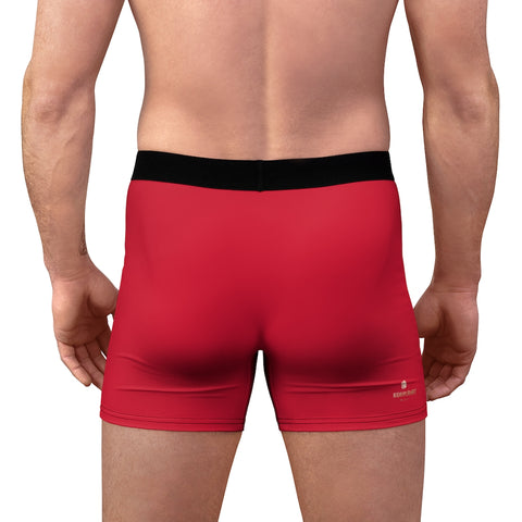 Berry Red Men's Boxer Briefs, Solid Color Basic Simple Sexy Underwear For Men-All Over Prints-Printify-L-Black Seams-Heidi Kimura Art LLC Red Men's Boxer Briefs, Solid Color Minimalist Basic Designer Hot Men's Boxer Briefs Hipster Lightweight 2-sided Soft Fleece Lined Fit Underwear - (US Size: XS-3XL)