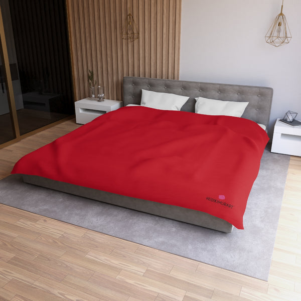 Wine Red Color Duvet Cover,  Solid Color Best Microfiber Duvet Cover