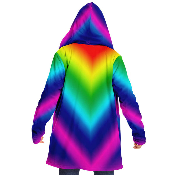 Rainbow Colorful Adult Long Cloak-Microfleece Cloak - AOP-Subliminator-Heidi Kimura Art LLC