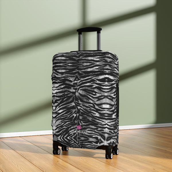 Grey Tiger Striped Luggage Cover