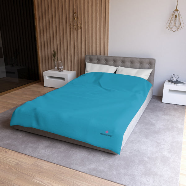Blue Color Duvet Cover,  Solid Color Best Microfiber Duvet Cover