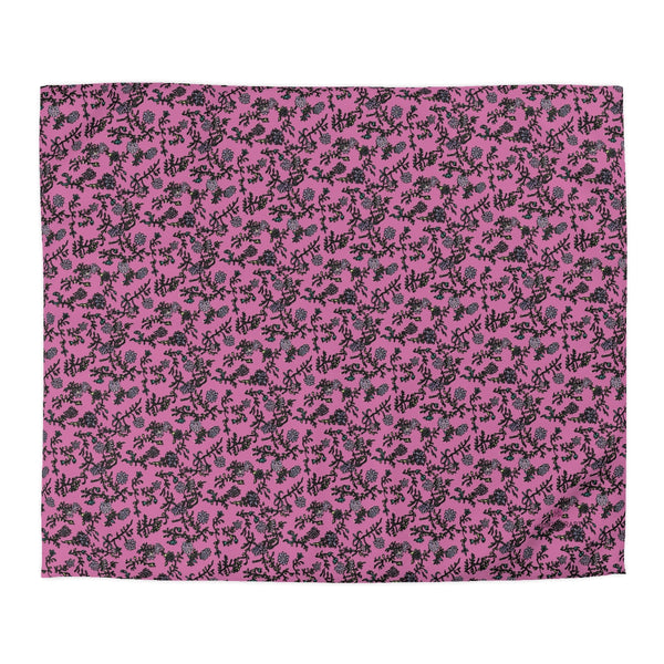 Pink Floral Microfiber Duvet Cover
