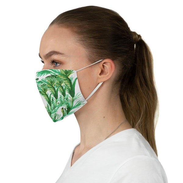 Floral Leaf Print Face Mask, Adult Designer Premium Fabric Face Mask-Made in USA-Accessories-Printify-One size-Heidi Kimura Art LLC Floral Leaf Print Face Mask, Flower Designer Fashion Face Mask For Men/ Women, Designer Premium Quality Modern Polyester Fashion 7.25" x 4.63" Fabric Non-Medical Reusable Washable Chic One-Size Face Mask With 2 Layers For Adults With Elastic Loops-Made in USA