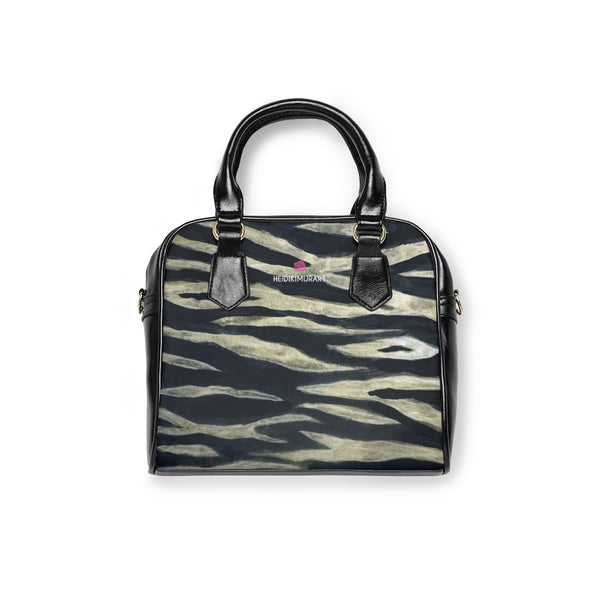 Tiger Striped Print Shoulder Handbag