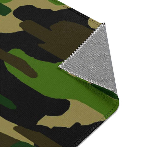 Camouflage Military Army Print Designer 24x36, 36x60, 48x72 inches Area Rugs - Printed in USA-Area Rug-Heidi Kimura Art LLC