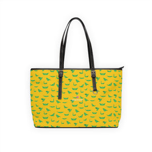 Printed Pu Leather Designer Convertible Open Tote Bag For Womens