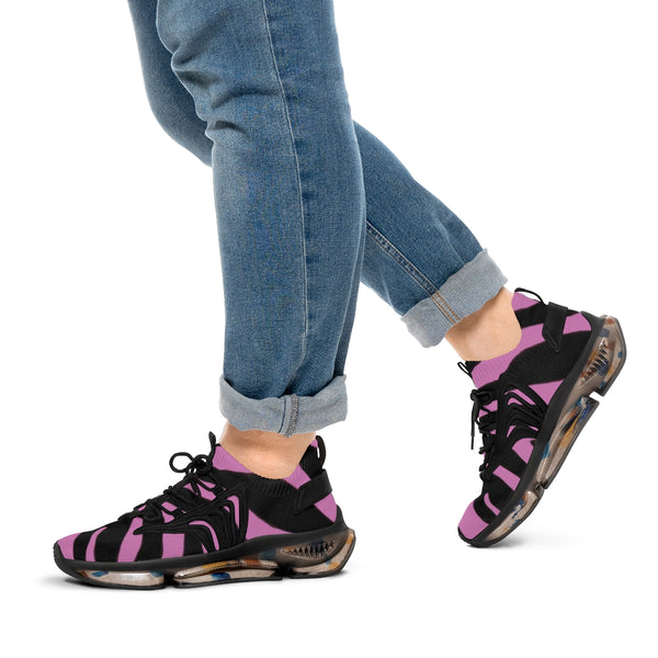 Light Pink Zebra Men's Shoes, Best Comfy Animal Print Men's Mesh Sports Sneakers Shoes (US Size: 5-12)