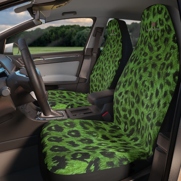 Green Leopard Car Seat Covers
