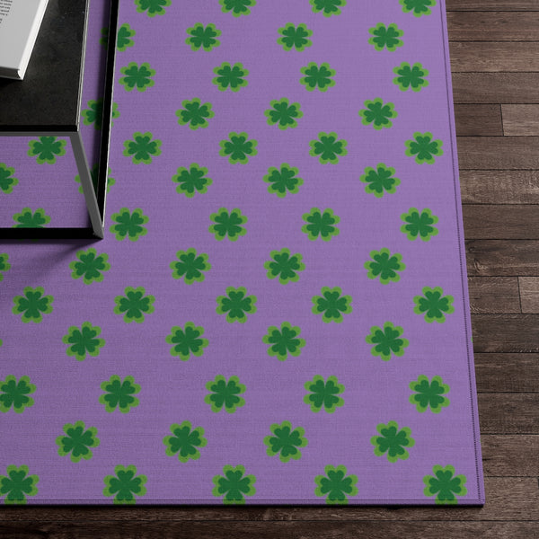 Purple Green Clover Dornier Rug