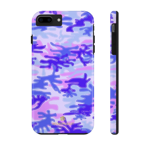 Purple Pink Camo Print iPhone Case, Army Camoflage Case Mate Tough Phone Cases-Phone Case-Printify-iPhone 7 Plus, iPhone 8 Plus Tough-Heidi Kimura Art LLC